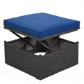 Outdoor Patio Rectangle Daybed with Retractable Canopy by Blak Hom