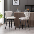 Set of 2  Modern Linen Fabric Barstools by Blak Hom