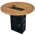 Beer Crate Tabletop Teak 27.6" by Blak Hom