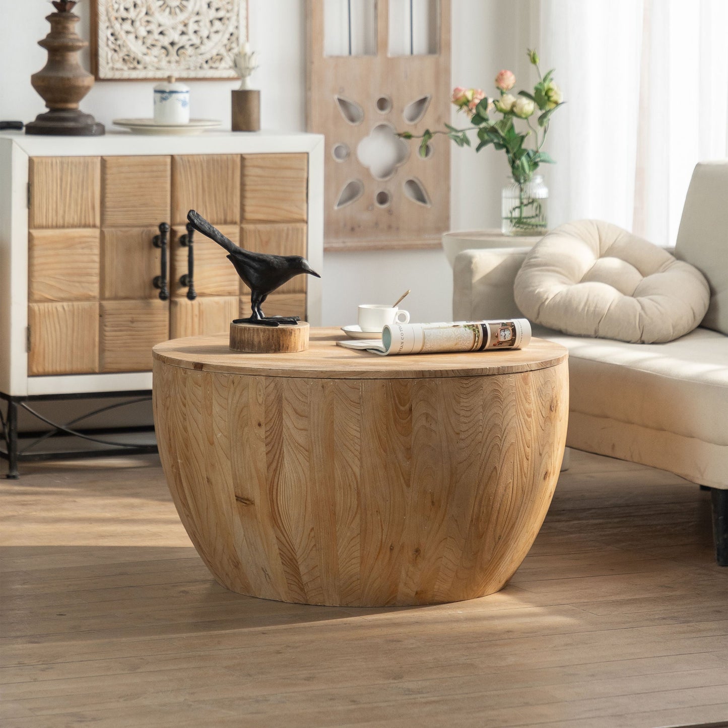 Vintage Style Bucket Shaped Coffee Table by Blak Hom