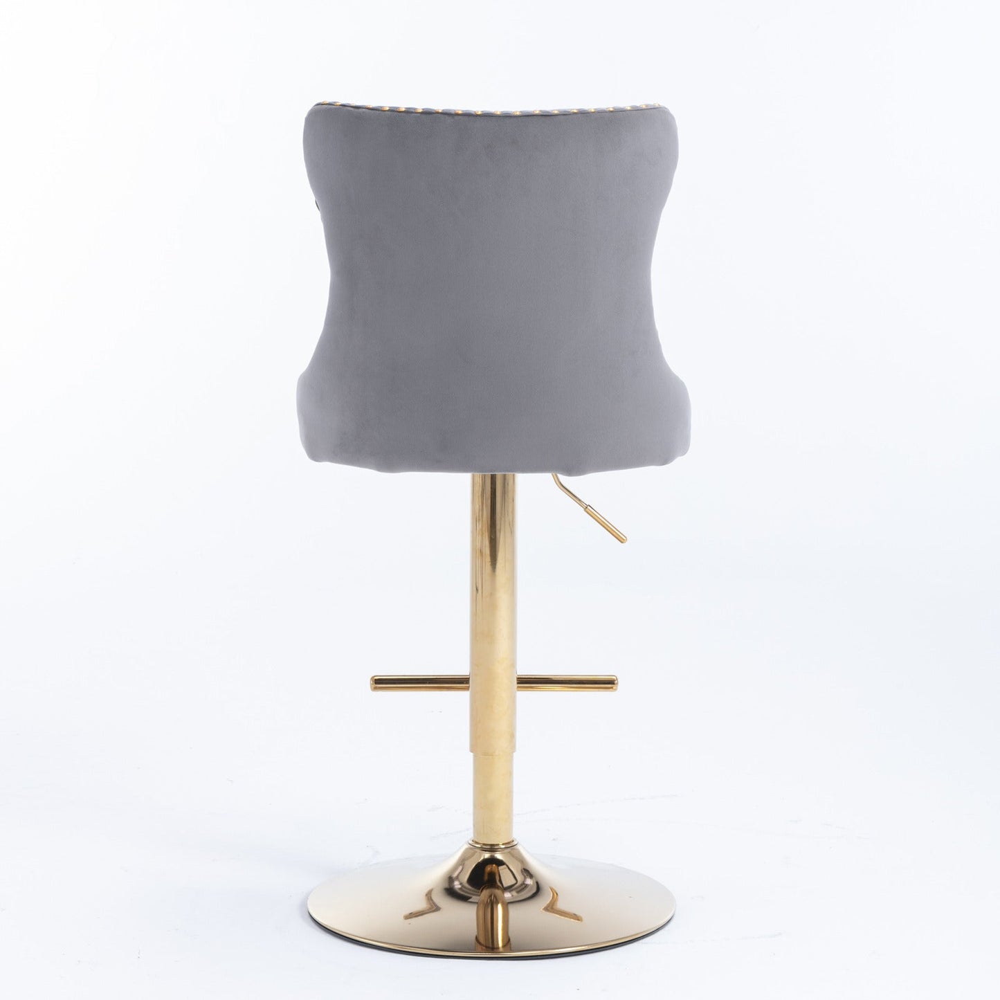 Set of 2 Modern A Velvet Swivel Stools by Blak Hom