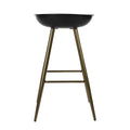 Set of 2 Black and Gold Counter Stool by Blak Hom