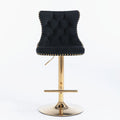 Set of 2 Modern A Velvet Swivel Stools by Blak Hom