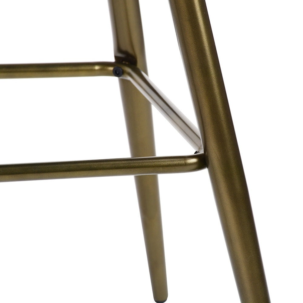 Set of 2 Black and Gold Counter Stool by Blak Hom