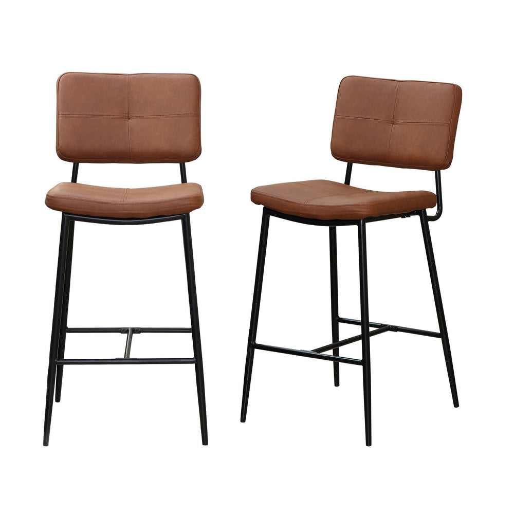 Set of 2 Heavy-Duty Steel Frame Bar Stools by Blak Hom