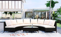 5 Pieces All-Weather PE Rattan Wicker Sofa Set by Blak Hom