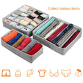 3 Pack Sock Organizer Box Foldable Damp Proof Storage Drawers With Multi-cells by Blak Hom