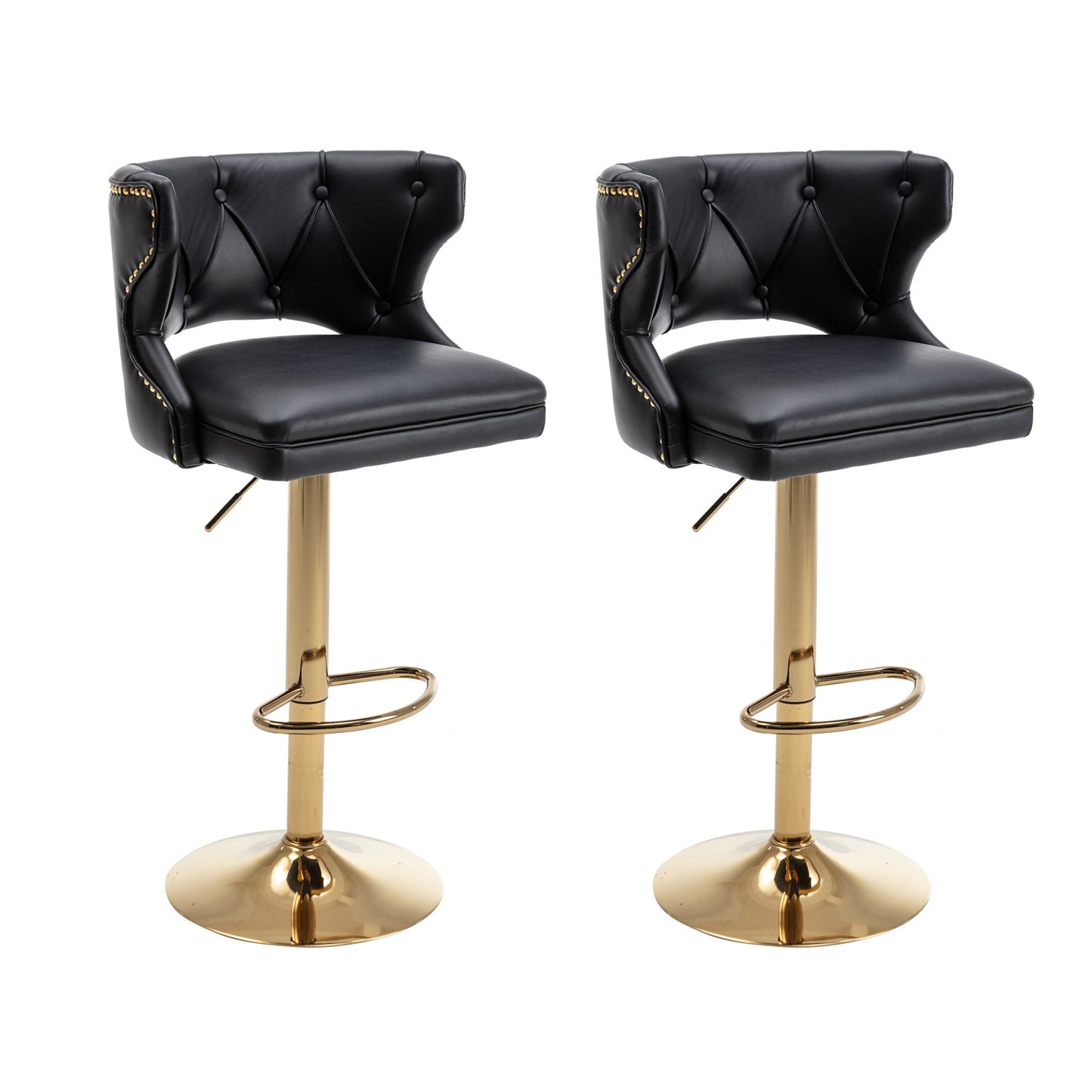 Set of 2 Modern Fashionable Velvet Bar Stools by Blak Hom