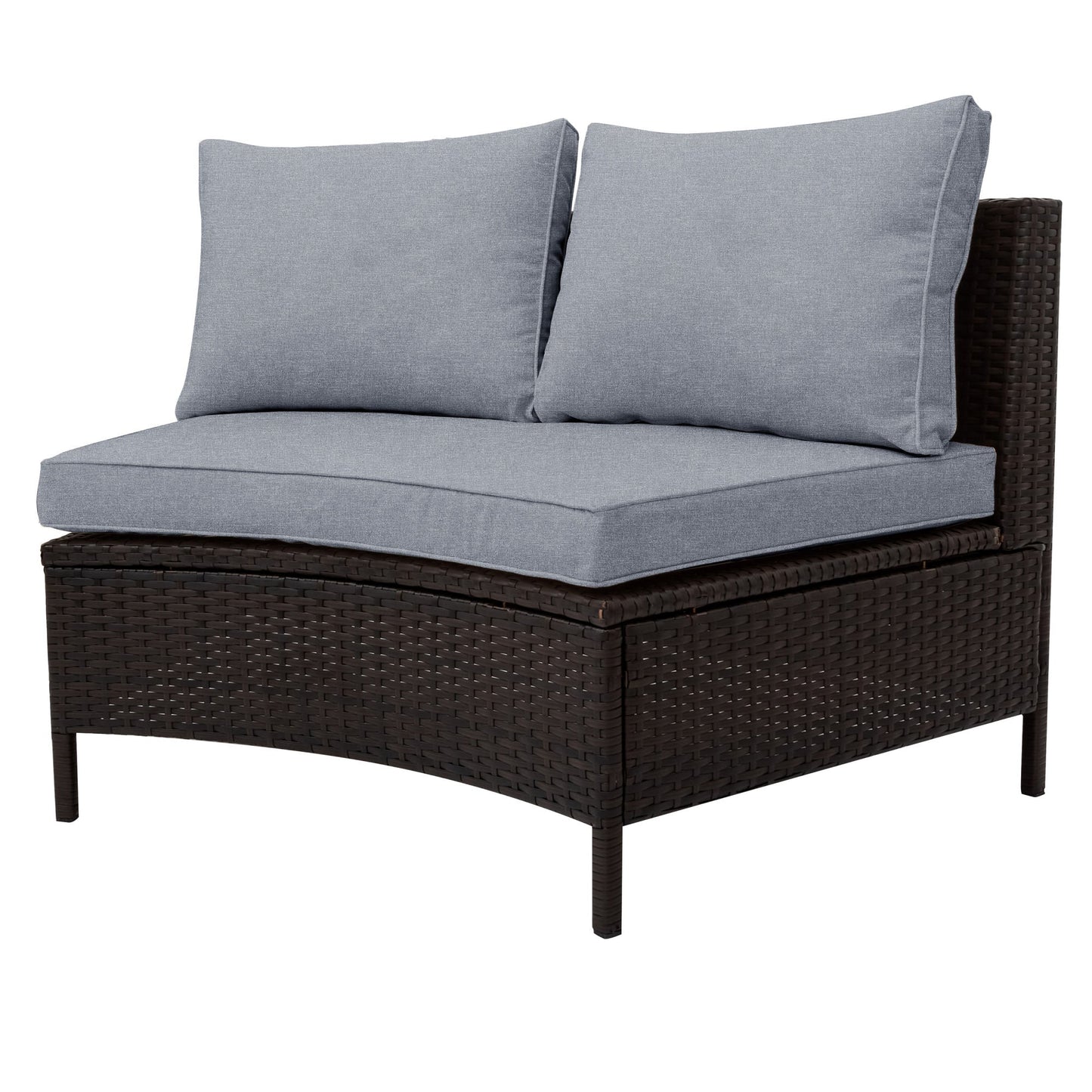 5 Pieces All-Weather PE Rattan Wicker Sofa Set by Blak Hom