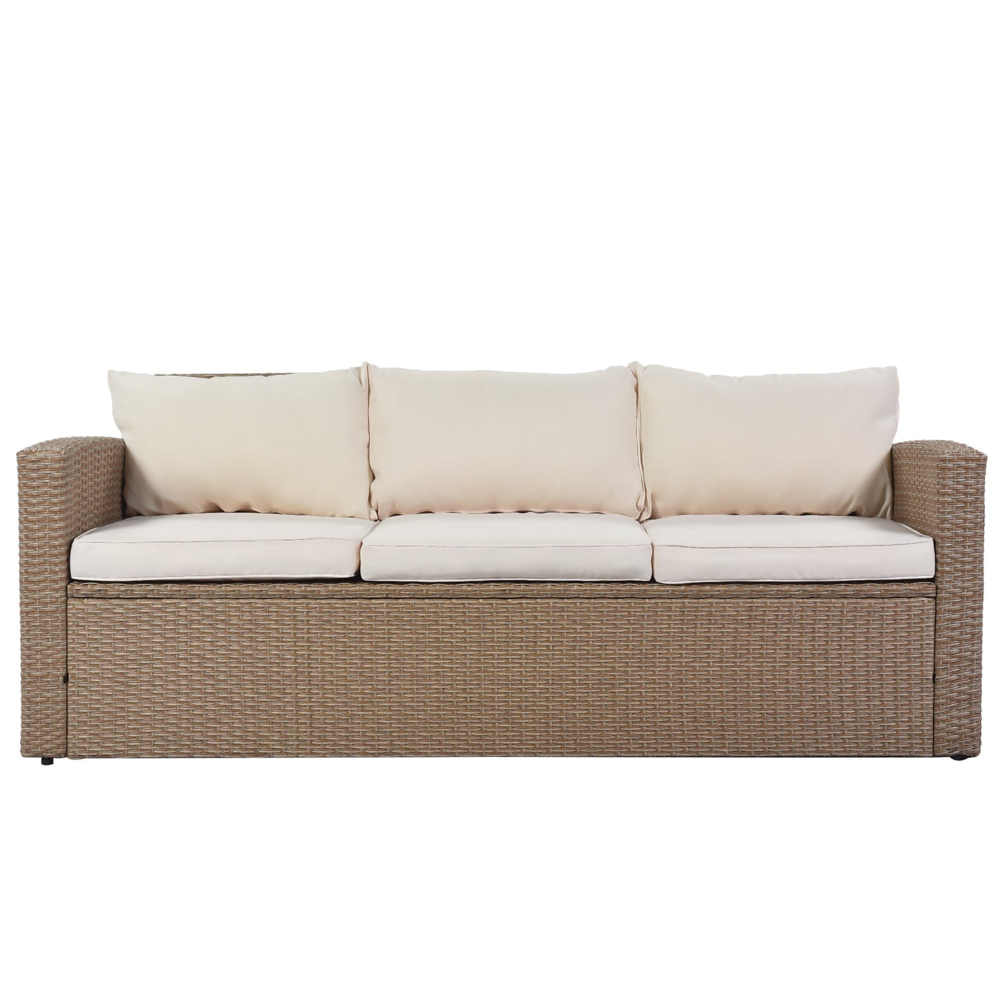 4-Piece Conversation Sofa Set with Beige Cushions by Blak Hom