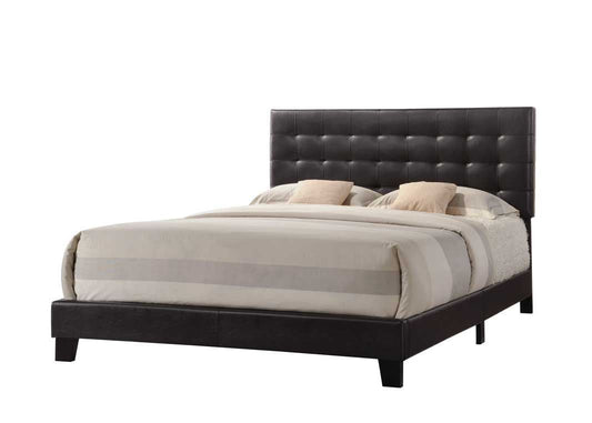 Masater Queen Bed in Espresso PU by Blak Hom