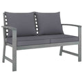 5 Piece Garden Lounge Set with Cushion Solid Acacia Wood Gray by Blak Hom