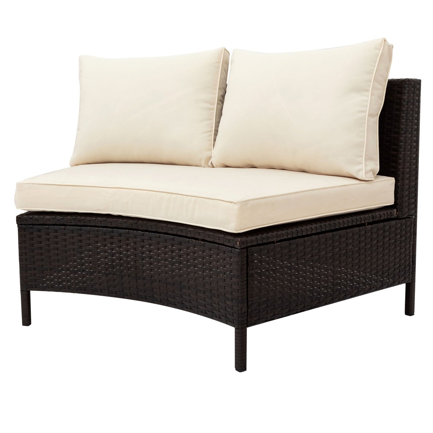 5 Pieces All-Weather PE Rattan Wicker Sofa Set by Blak Hom