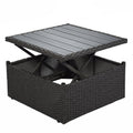 Outdoor Patio Rectangle Daybed with Retractable Canopy by Blak Hom