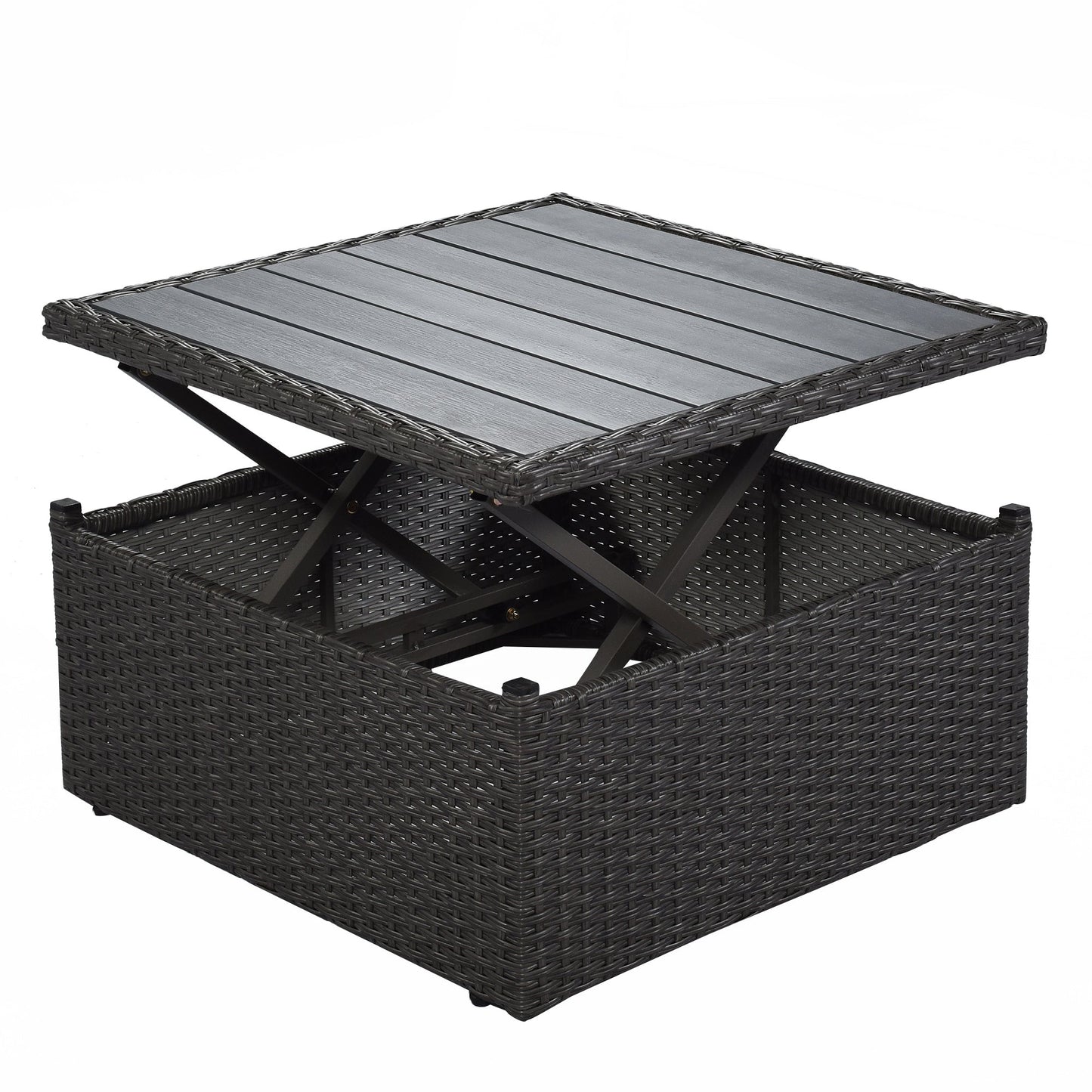 Outdoor Patio Rectangle Daybed with Retractable Canopy by Blak Hom