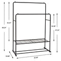 Freestanding Double Rods Clothing Garment Rack by Blak Hom