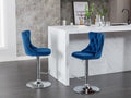 Set of 2  Swivel Velvet Barstools by Blak Hom