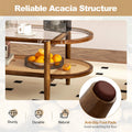 Acacia Wood And Tempered Glass Coffee Table by Blak Hom