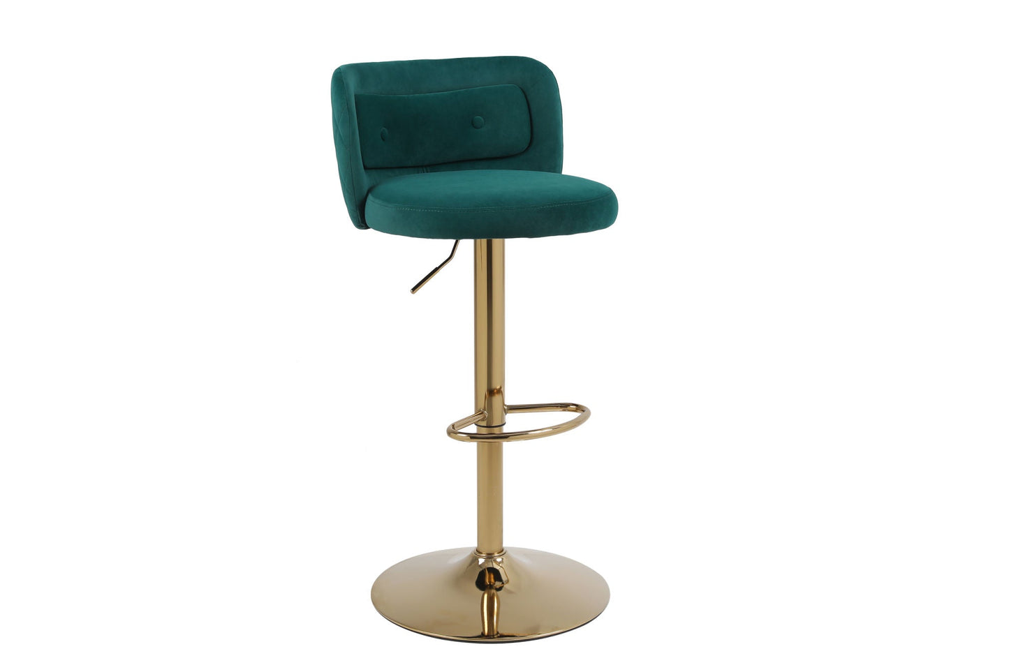 Set of 2 Modern  Bar Height, Swivel Velvet Bar Stool by Blak Hom