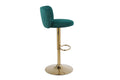 Set of 2 Modern  Bar Height, Swivel Velvet Bar Stool by Blak Hom