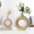 White Ceramic  Modern Home Boho Vases by Blak Hom