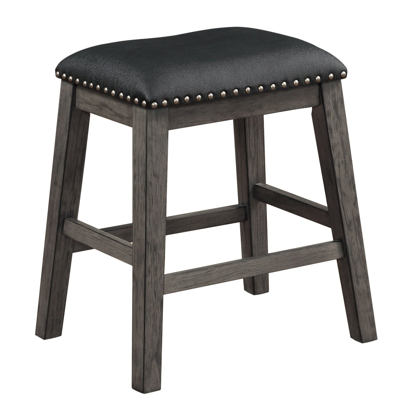 Set of 2 Faux Leather Counter Height Barstool by Blak Hom