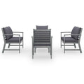 5 Piece Garden Lounge Set with Cushion Solid Acacia Wood Gray by Blak Hom