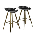 Set of 2 Black and Gold Counter Stool by Blak Hom