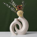 2Pcs Nordic Ceramic Vase Snuggle Set in White Matte by Blak Hom