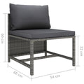 7 Piece Patio Lounge Set with Cushions Poly Rattan Gray by Blak Hom