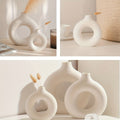 White Ceramic  Modern Home Boho Vases by Blak Hom