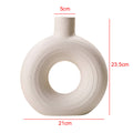 2Pcs Nordic Ceramic Vase Snuggle Set in White Matte by Blak Hom