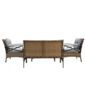 4 Piece Rattan Wicker Patio Set by Blak Hom