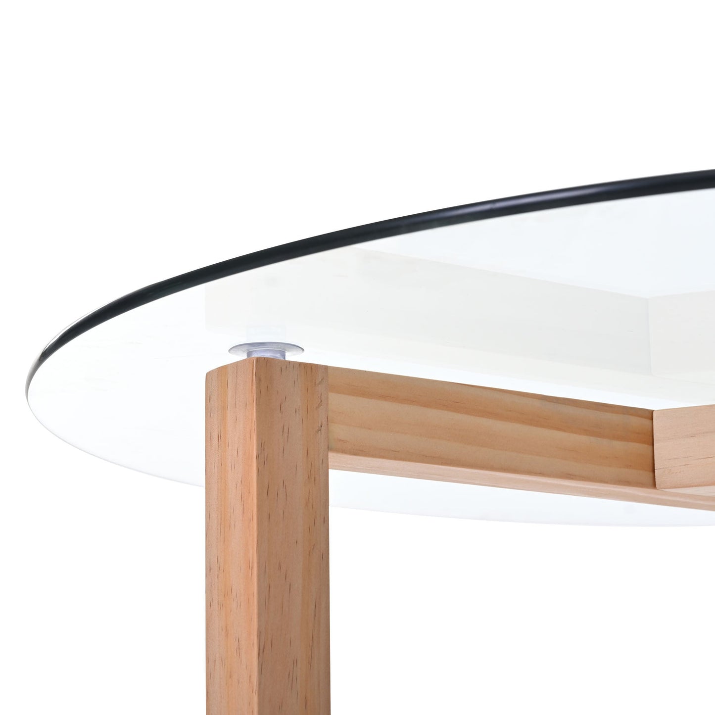 Round Glass Modern Coffee Table by Blak Hom