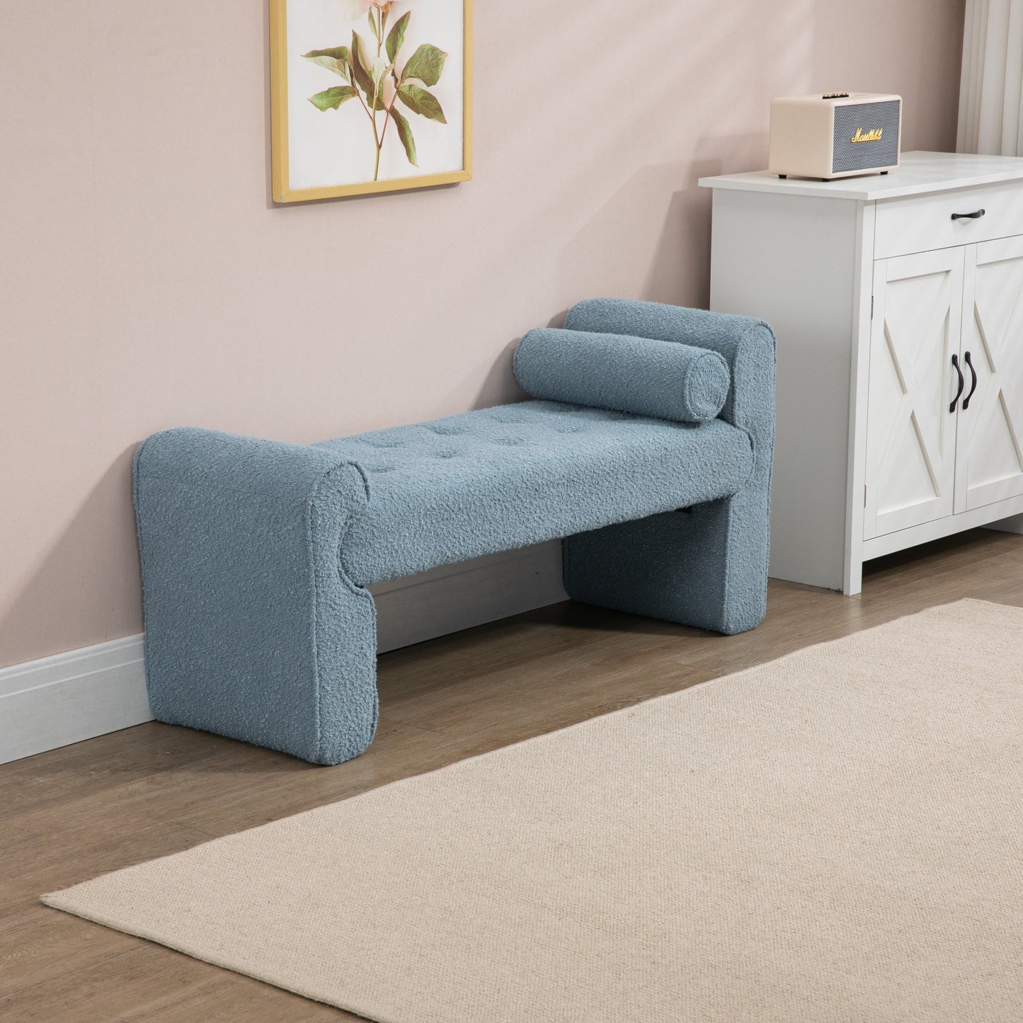 Loop Gauze Modern Ottoman Bench by Blak Hom