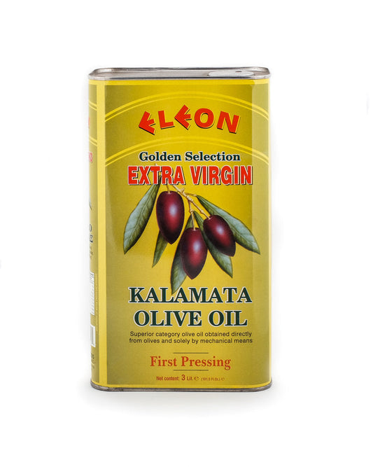 Eleon Golden Selection Extra Virgin Olive Oil - Premium Quality, Cold-Pressed Koroneiki Olives | 101.4 fl oz | Award-Winning | Rich Aroma, Buttery Taste | Perfect for Salads, Dressings, and Cooking by Alpha Omega Imports