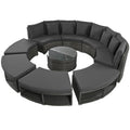 9-Piece  Luxury Circular Outdoor Patio Furniture by Blak Hom