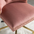 Velvet Upholstered Tufted Button  Office Chair by Blak Hom