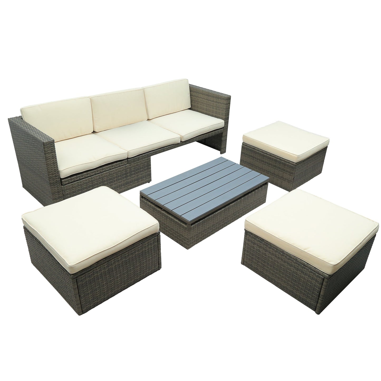 5-Piece Patio Wicker Furniture Set by Blak Hom