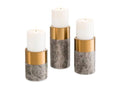 Avante Candle Holders, Grey Marble by Mode-De-Vie