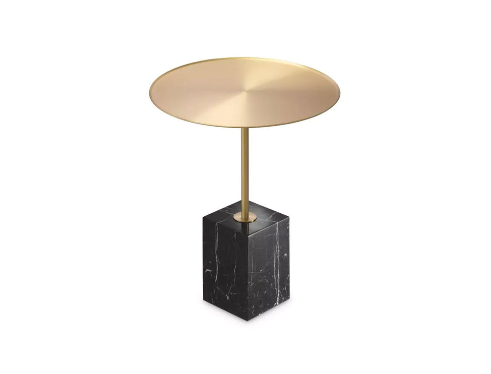 Icons Side Table, Black Marble by Mode-De-Vie