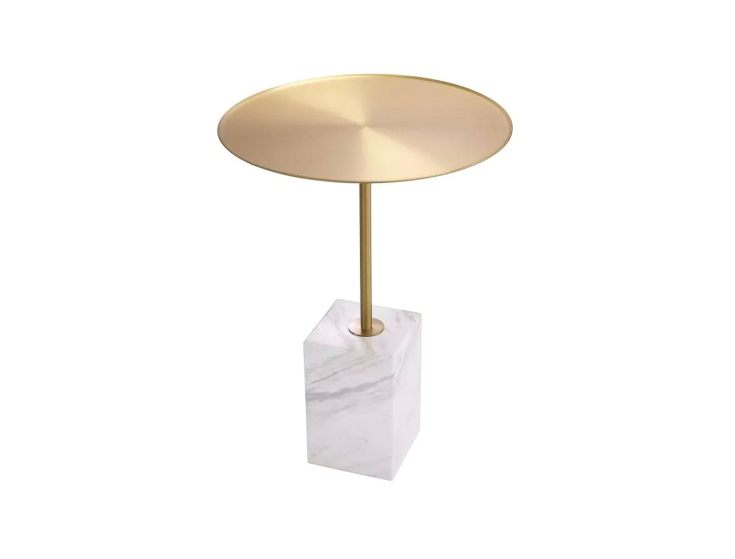 Icons Side Table, White Marble by Mode-De-Vie