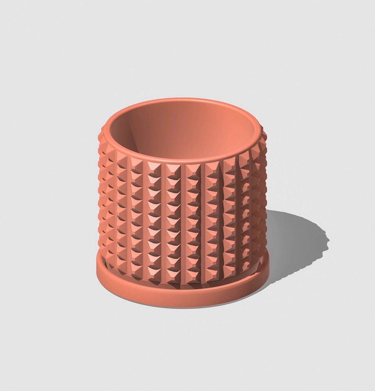 CUBIST Modern Plant Pot Unique with Drainage and Saucer, 3D Printed Planter with Unique Modern Design, Lightweight by Rosebud HomeGoods