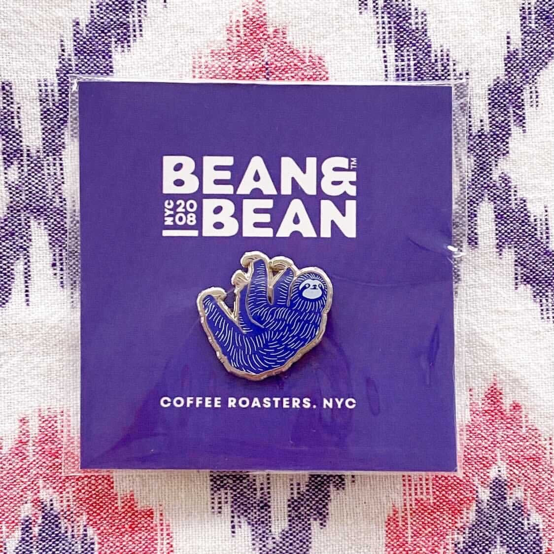 Limited Edition Sloth Enamel Pin by Bean & Bean Coffee Roasters