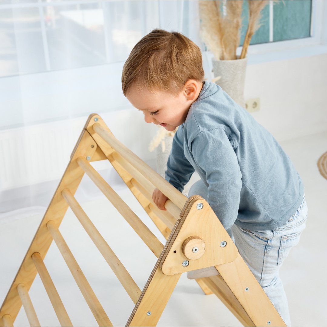 Indoor Montessori Triangle Climbing Ladder for Toddlers 1-7 y.o. by Goodevas