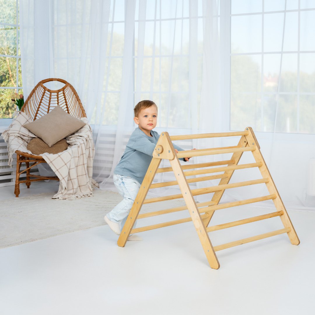 Indoor Montessori Triangle Climbing Ladder for Toddlers 1-7 y.o. by Goodevas