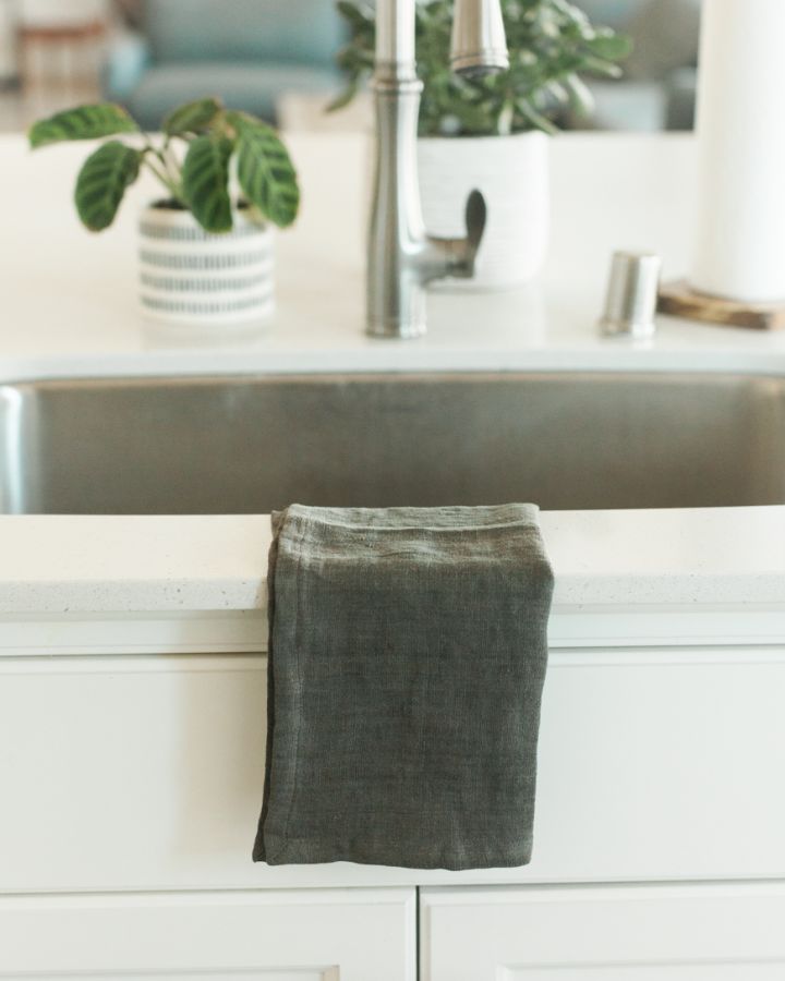 Stone Washed Linen Tea Towel by Creative Women