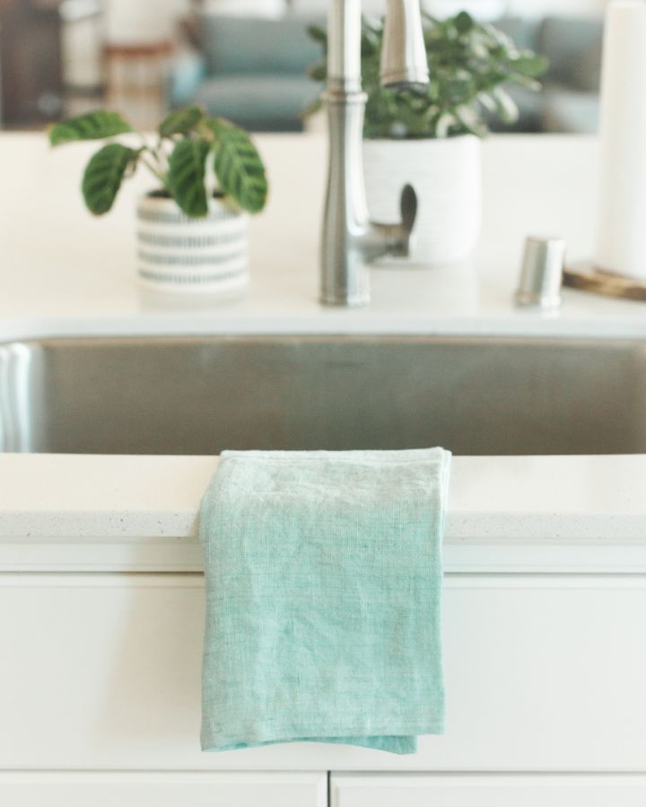 Stone Washed Linen Tea Towel by Creative Women