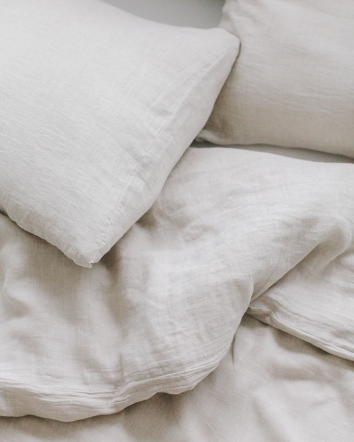 Linen Duvet Cover Set - Natural Chambray by Creative Women