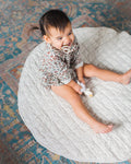 Stone Washed Linen Quilted Play Mat by Creative Women